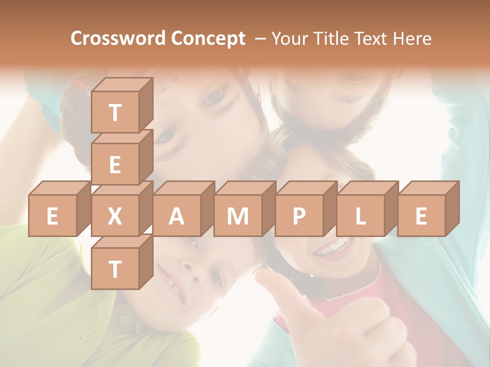 A Group Of Young Children Giving Thumbs Up PowerPoint Template