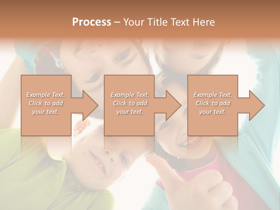 A Group Of Young Children Giving Thumbs Up PowerPoint Template