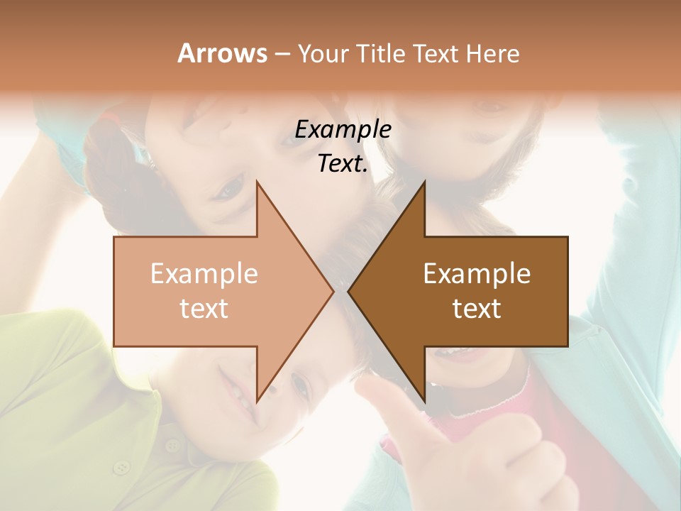 A Group Of Young Children Giving Thumbs Up PowerPoint Template