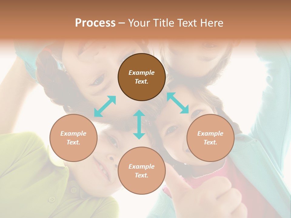 A Group Of Young Children Giving Thumbs Up PowerPoint Template