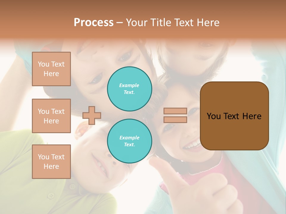A Group Of Young Children Giving Thumbs Up PowerPoint Template