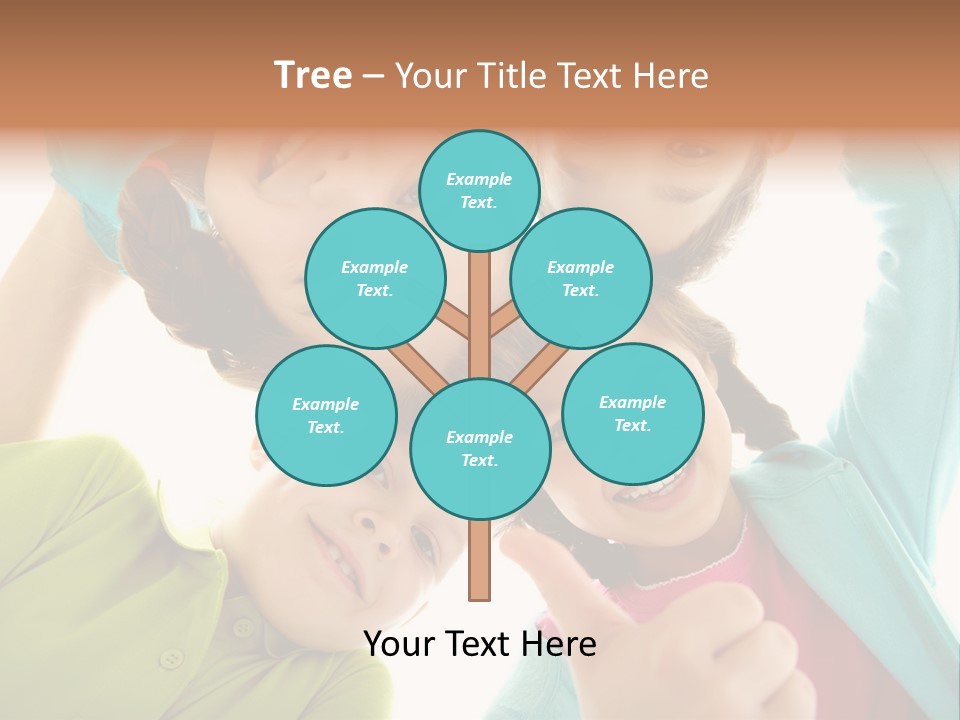 A Group Of Young Children Giving Thumbs Up PowerPoint Template