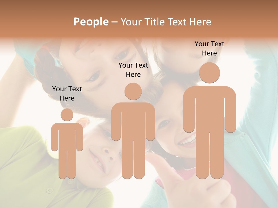 A Group Of Young Children Giving Thumbs Up PowerPoint Template