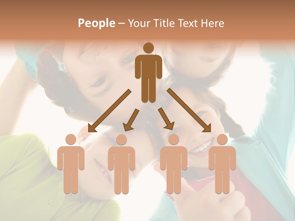 A Group Of Young Children Giving Thumbs Up PowerPoint Template