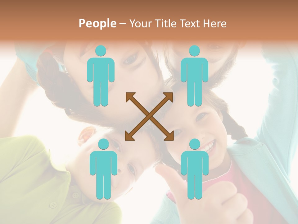A Group Of Young Children Giving Thumbs Up PowerPoint Template