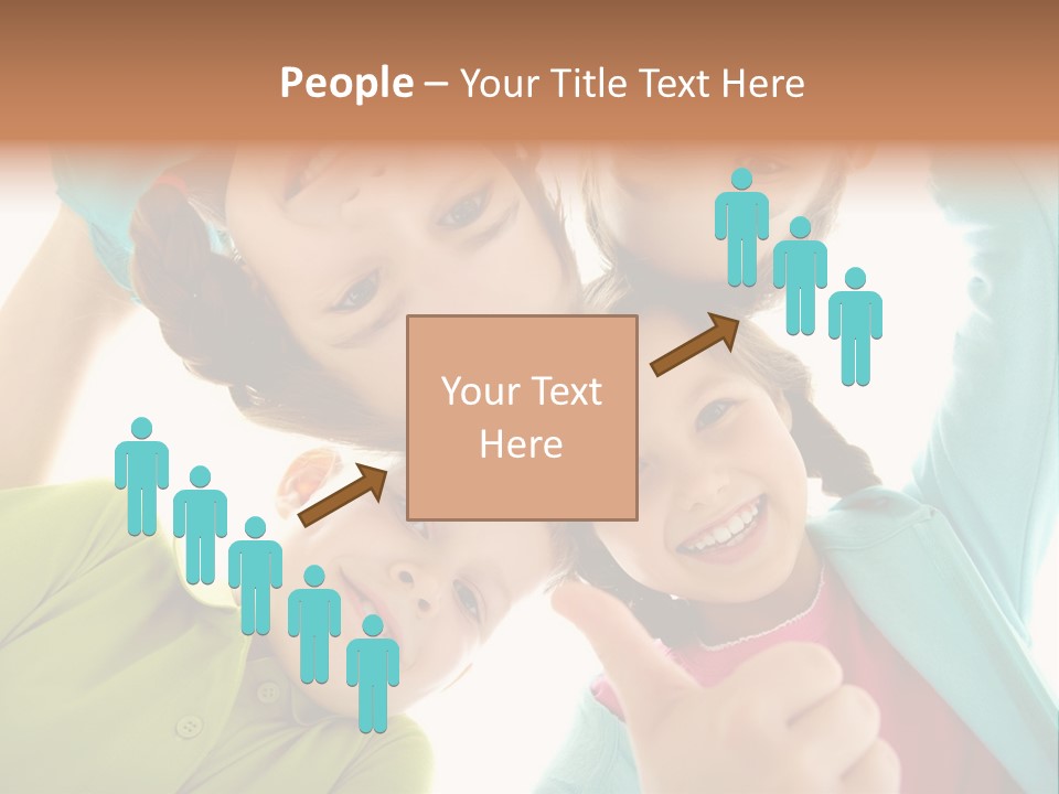 A Group Of Young Children Giving Thumbs Up PowerPoint Template