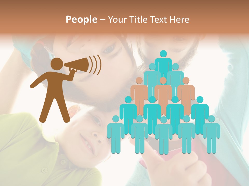 A Group Of Young Children Giving Thumbs Up PowerPoint Template