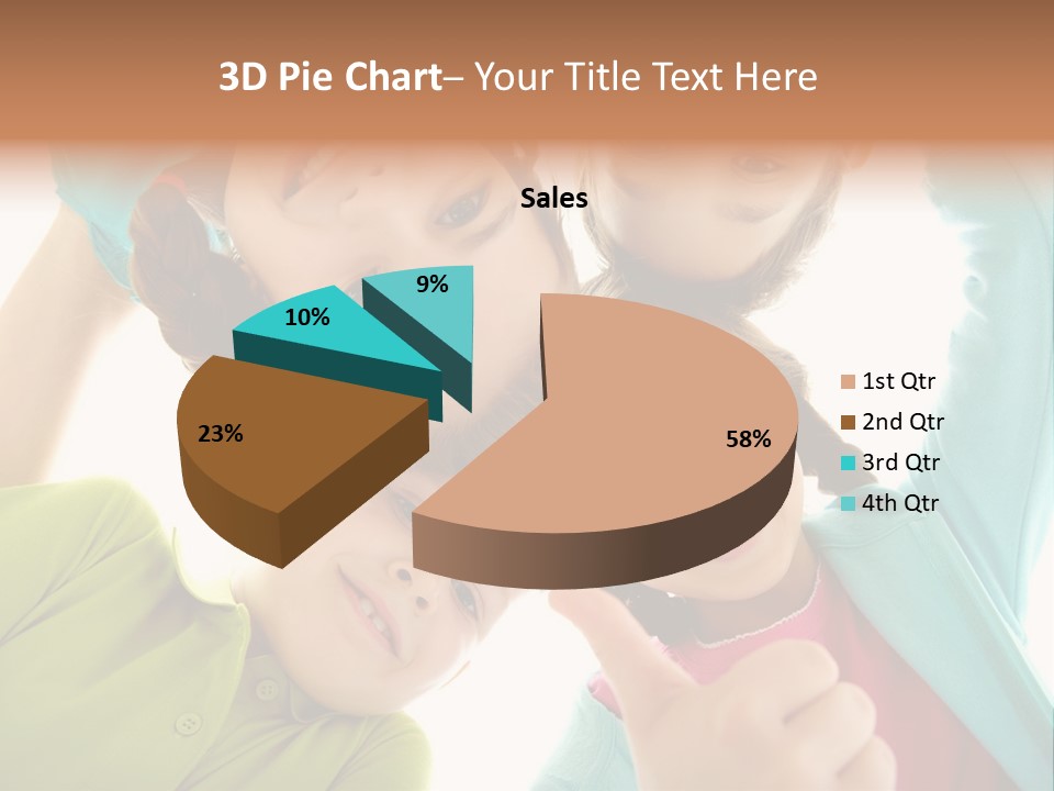 A Group Of Young Children Giving Thumbs Up PowerPoint Template