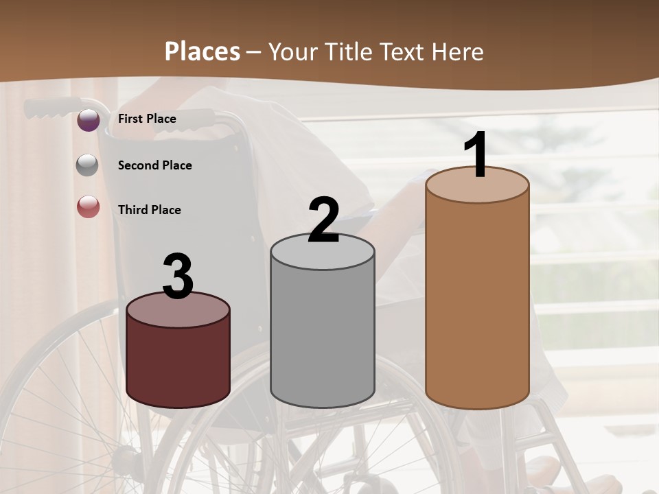 A Woman In A Wheelchair Looking Out A Window PowerPoint Template