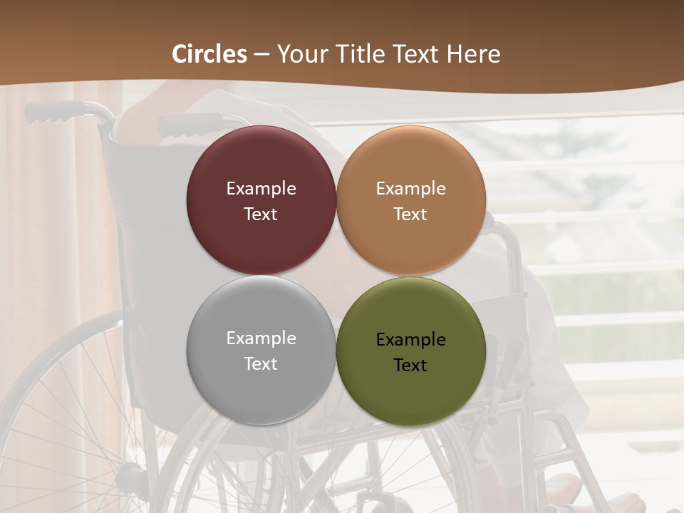 A Woman In A Wheelchair Looking Out A Window PowerPoint Template