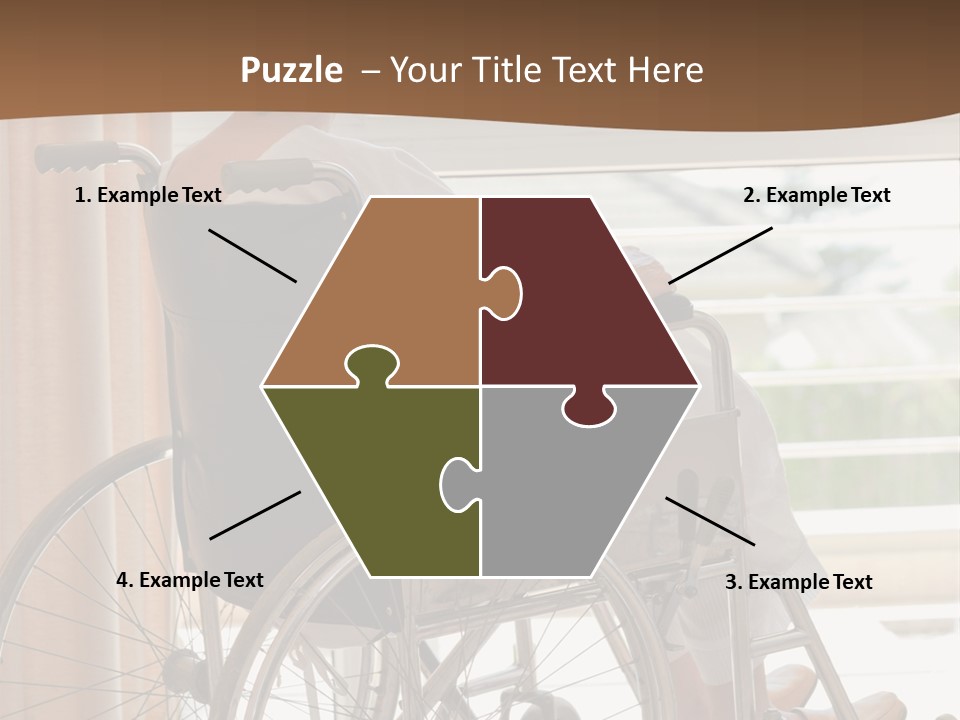 A Woman In A Wheelchair Looking Out A Window PowerPoint Template