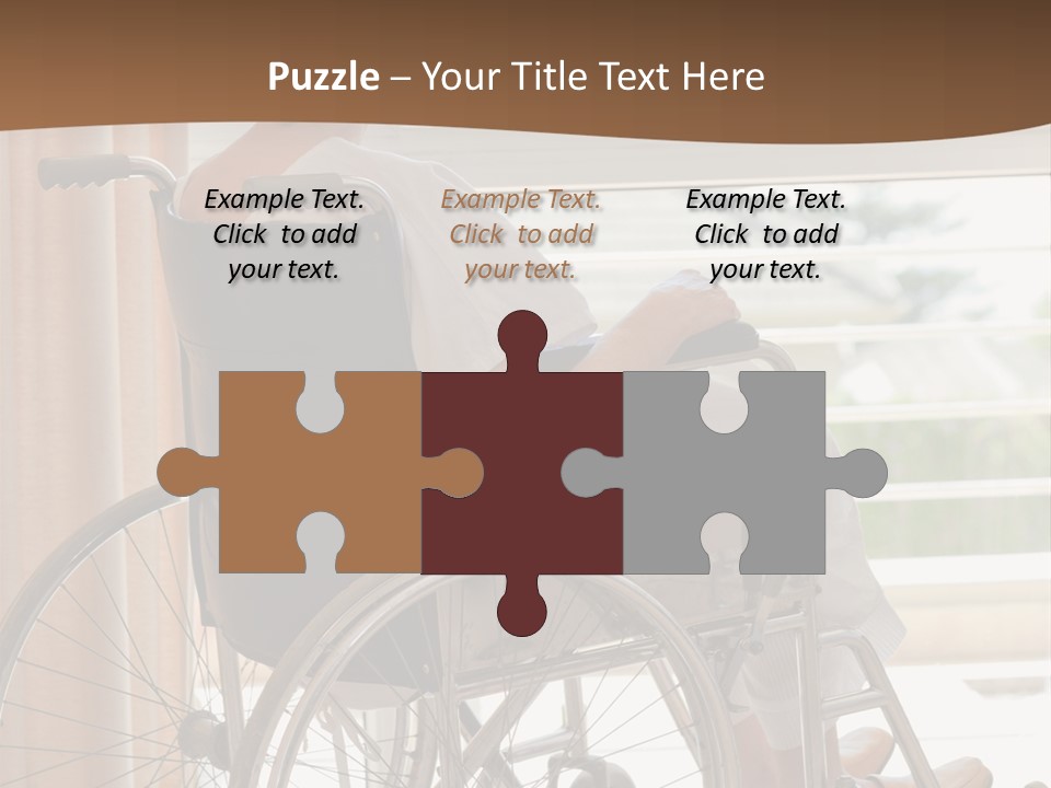 A Woman In A Wheelchair Looking Out A Window PowerPoint Template