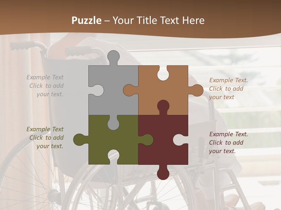 A Woman In A Wheelchair Looking Out A Window PowerPoint Template