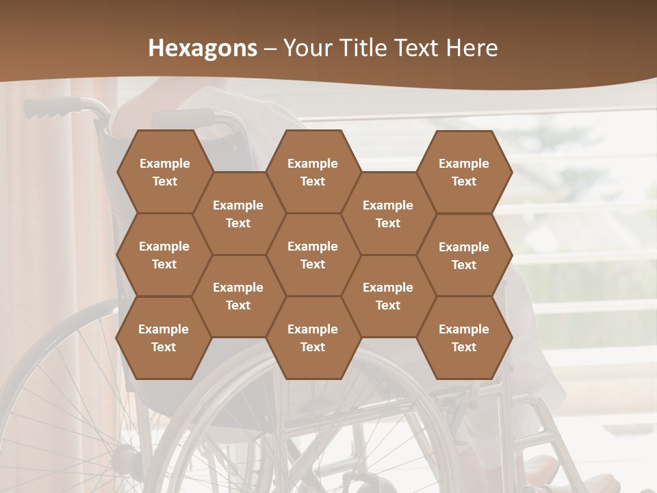 A Woman In A Wheelchair Looking Out A Window PowerPoint Template