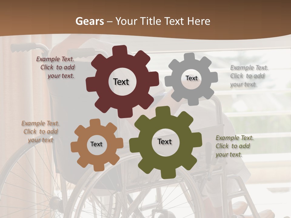 A Woman In A Wheelchair Looking Out A Window PowerPoint Template