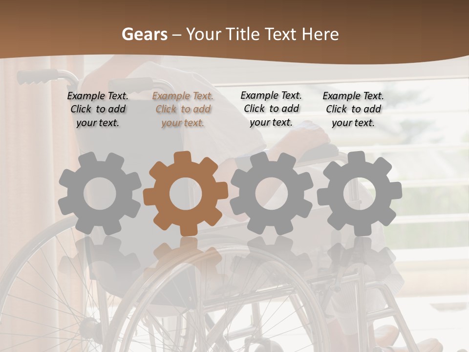 A Woman In A Wheelchair Looking Out A Window PowerPoint Template