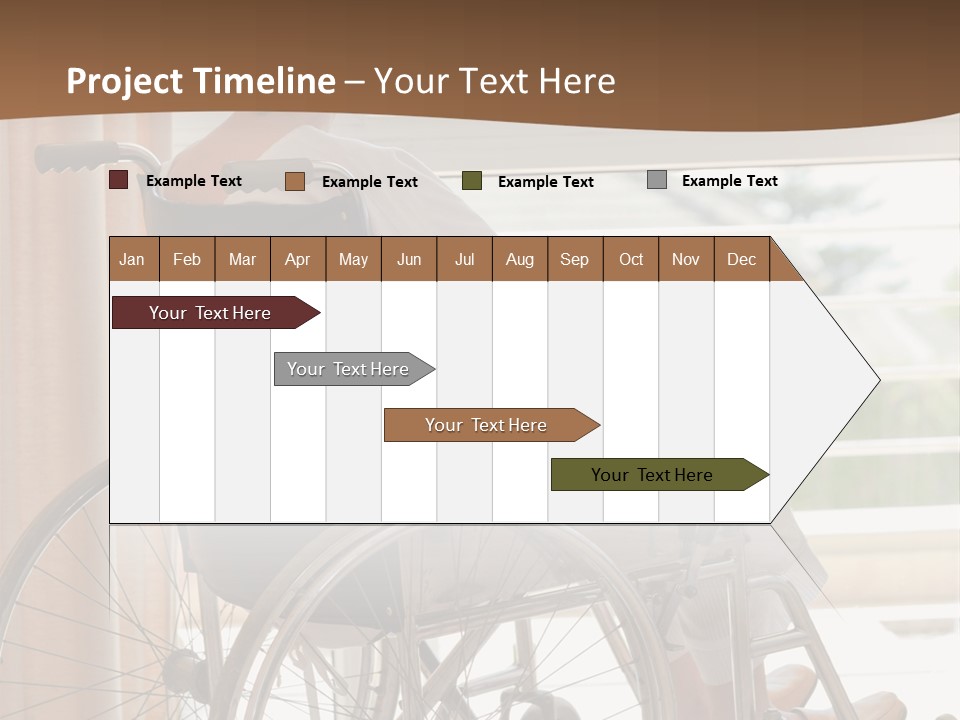 A Woman In A Wheelchair Looking Out A Window PowerPoint Template