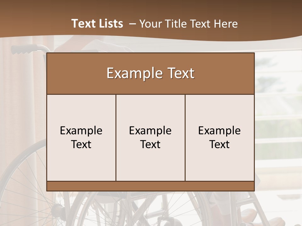 A Woman In A Wheelchair Looking Out A Window PowerPoint Template