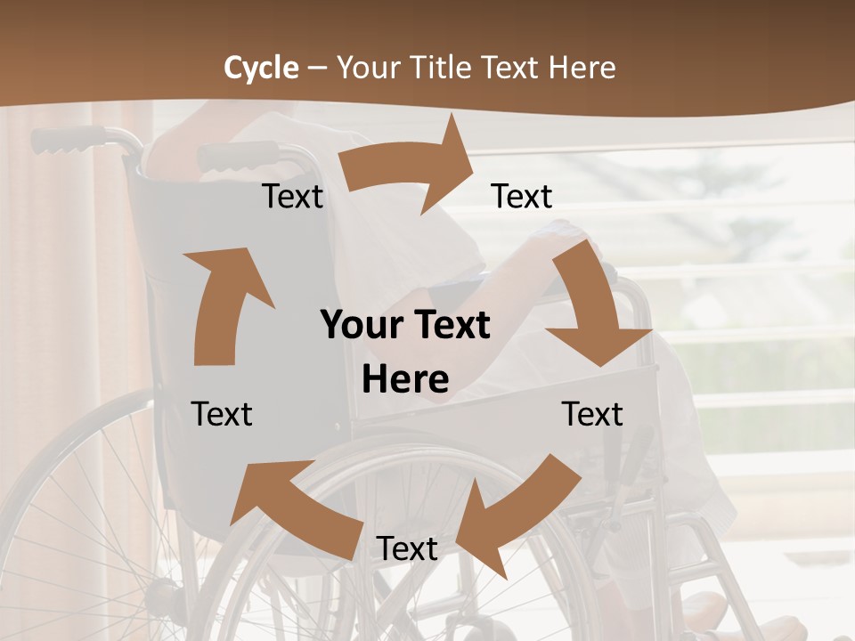A Woman In A Wheelchair Looking Out A Window PowerPoint Template