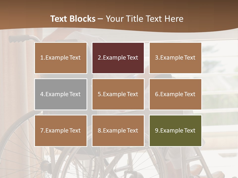 A Woman In A Wheelchair Looking Out A Window PowerPoint Template