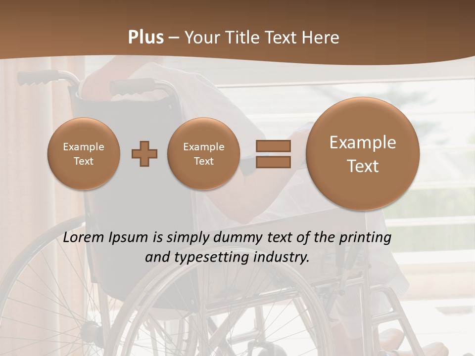 A Woman In A Wheelchair Looking Out A Window PowerPoint Template