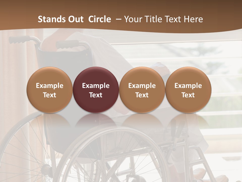 A Woman In A Wheelchair Looking Out A Window PowerPoint Template