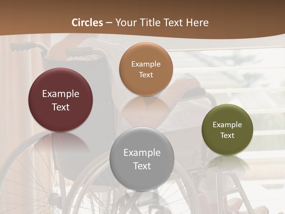 A Woman In A Wheelchair Looking Out A Window PowerPoint Template