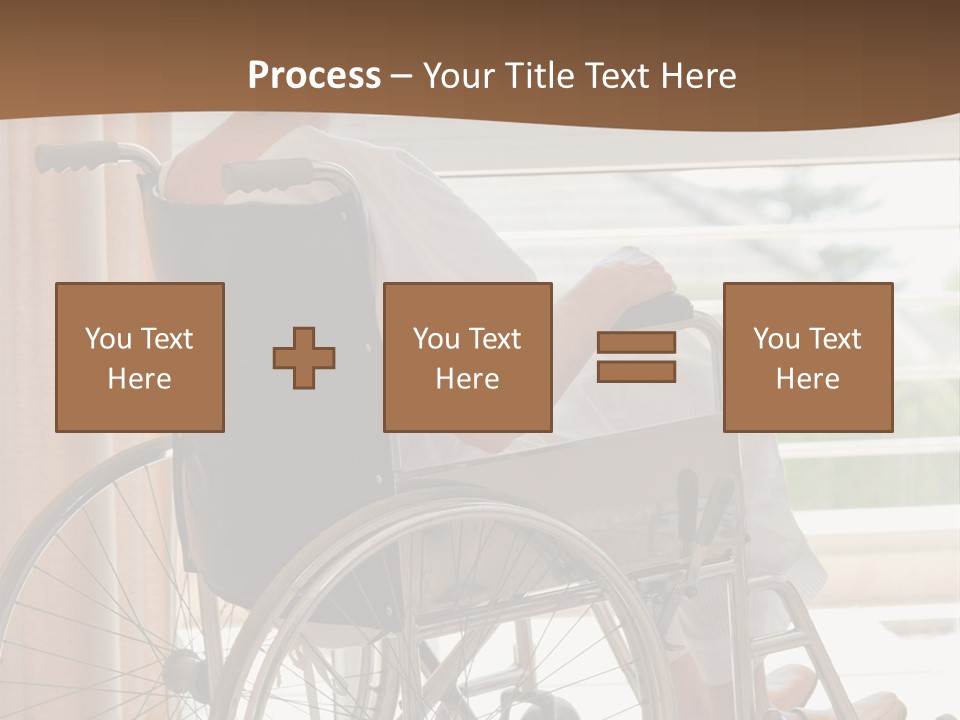 A Woman In A Wheelchair Looking Out A Window PowerPoint Template