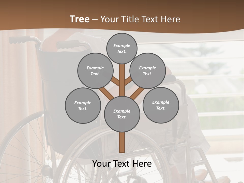 A Woman In A Wheelchair Looking Out A Window PowerPoint Template