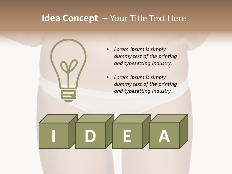 Ideal Young Girl PowerPoint Template