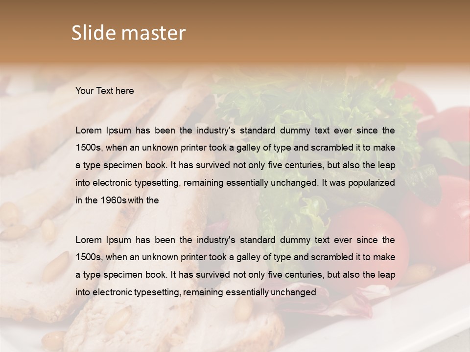 Slice Appetizer Beef PowerPoint Template