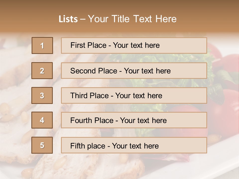 Slice Appetizer Beef PowerPoint Template