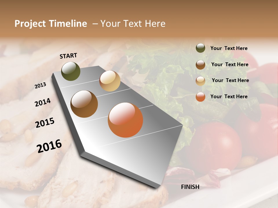 Slice Appetizer Beef PowerPoint Template