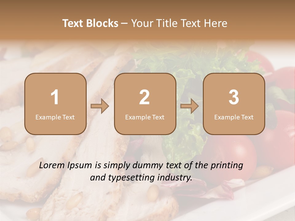 Slice Appetizer Beef PowerPoint Template