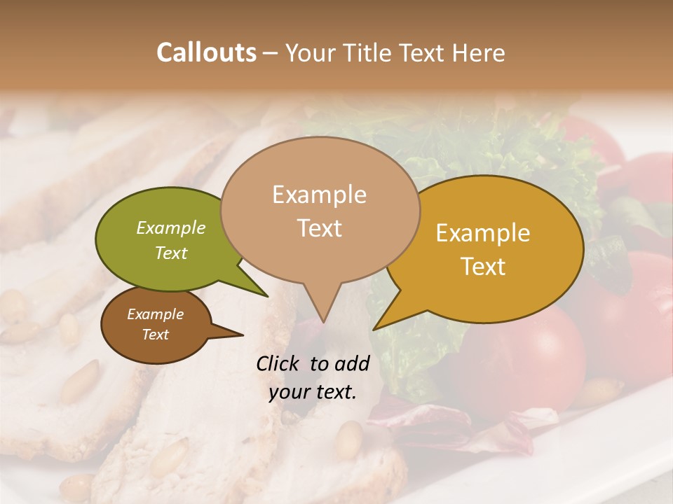 Slice Appetizer Beef PowerPoint Template