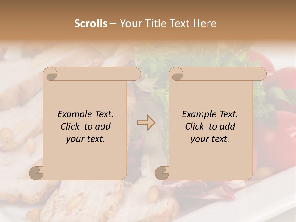 Slice Appetizer Beef PowerPoint Template