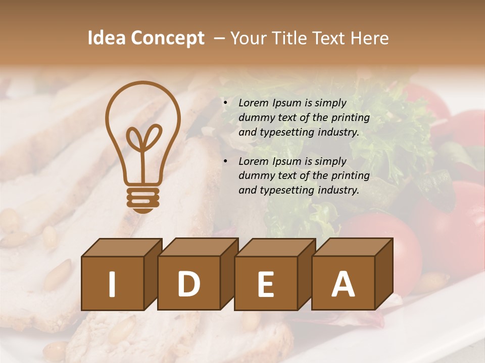Slice Appetizer Beef PowerPoint Template