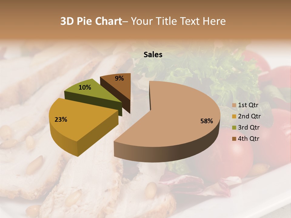 Slice Appetizer Beef PowerPoint Template