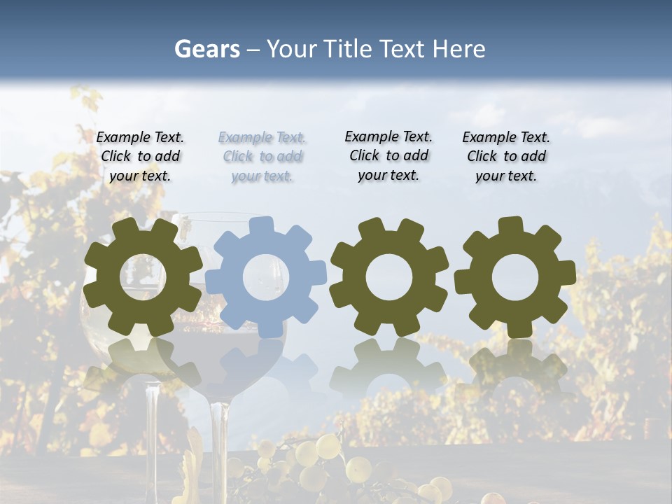 Crystal White Fruit PowerPoint Template