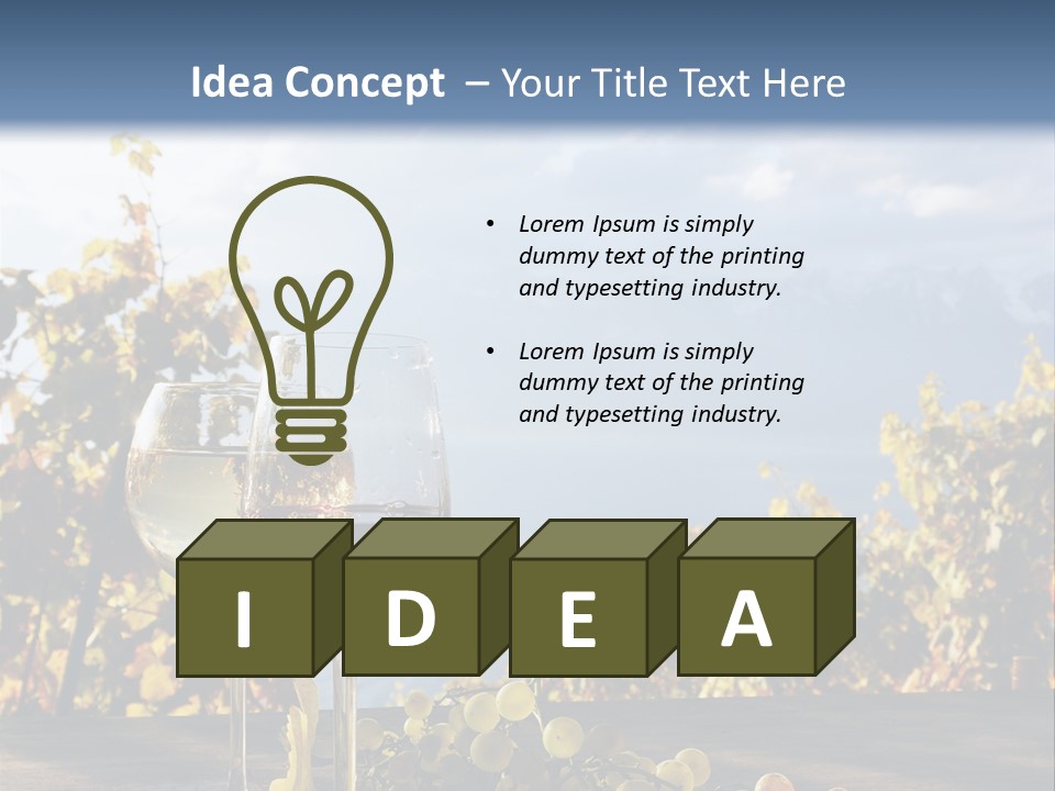 Crystal White Fruit PowerPoint Template