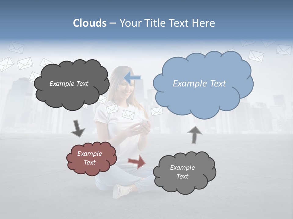 Illustration Touchscreen Mobile PowerPoint Template