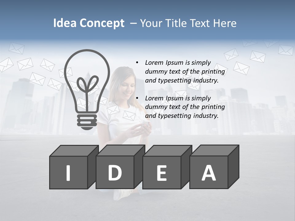 Illustration Touchscreen Mobile PowerPoint Template