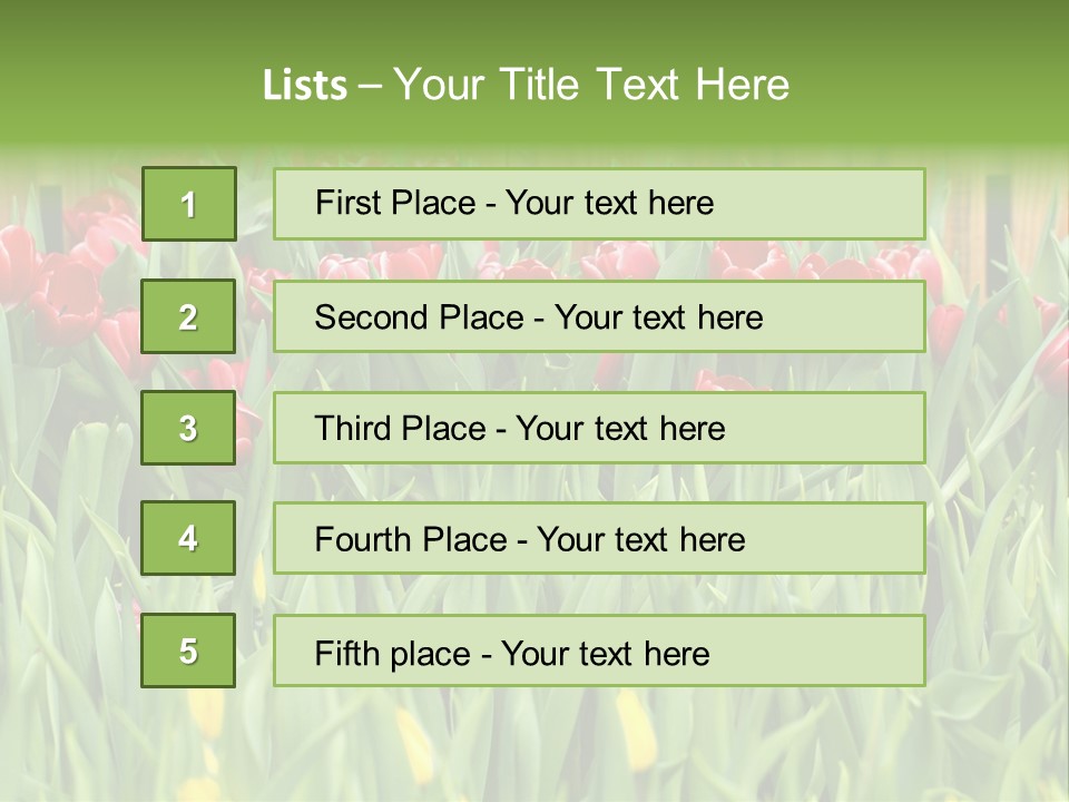 Tulip Beautiful Landscape PowerPoint Template