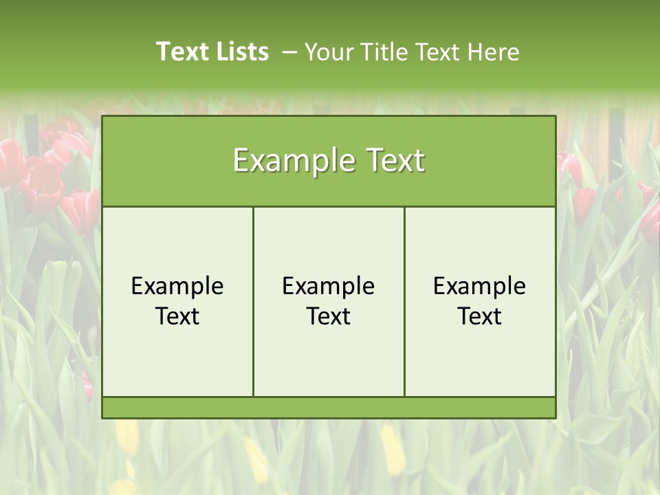 Tulip Beautiful Landscape PowerPoint Template