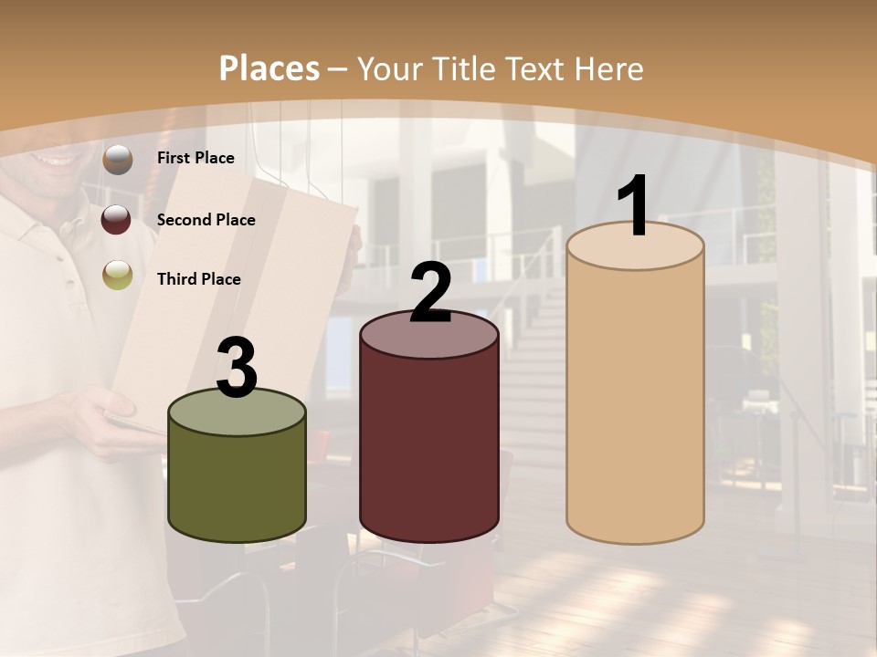 Male Delivery Studio PowerPoint Template