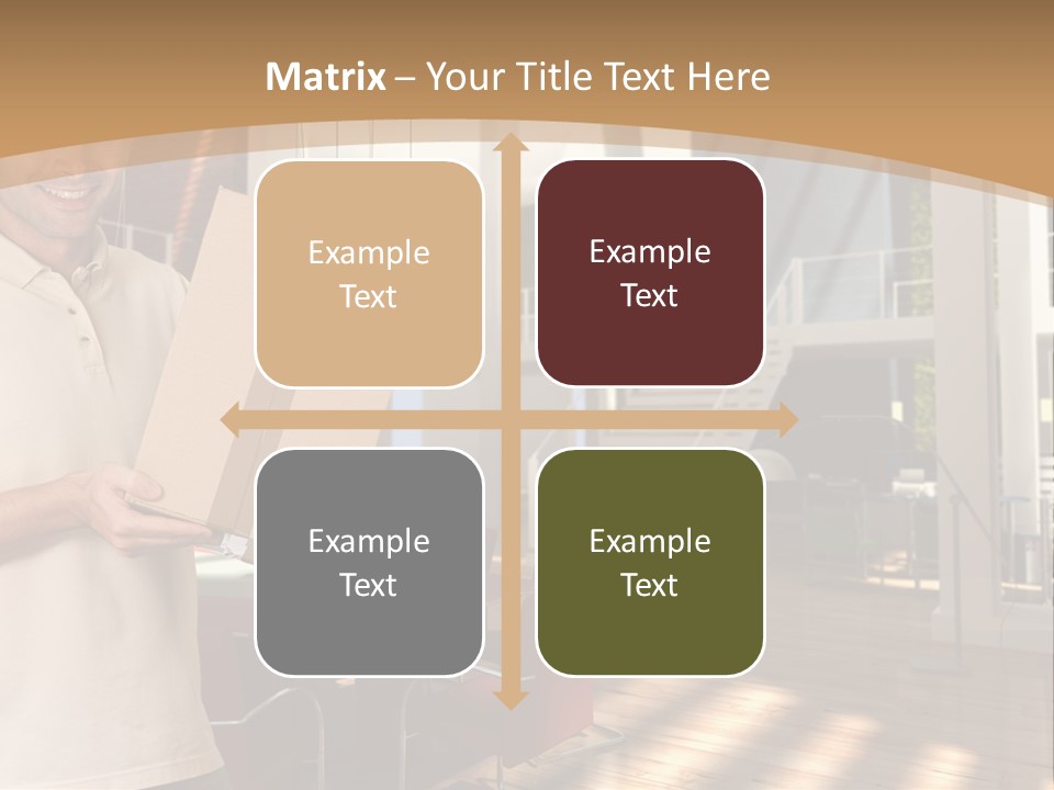 Male Delivery Studio PowerPoint Template