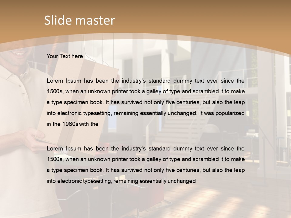 Male Delivery Studio PowerPoint Template