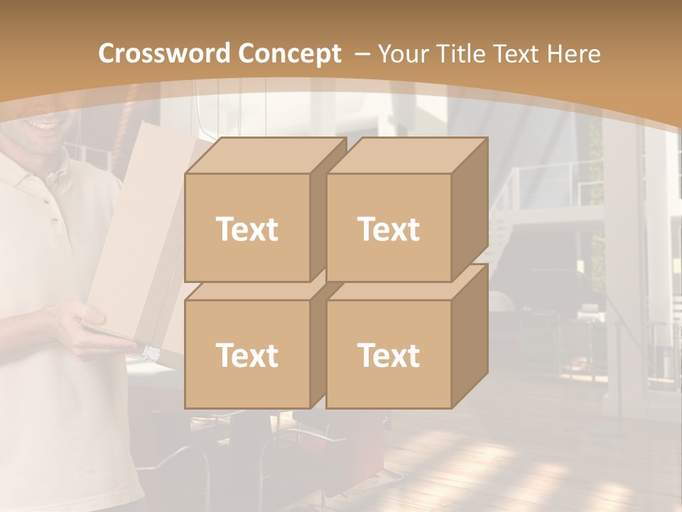 Male Delivery Studio PowerPoint Template