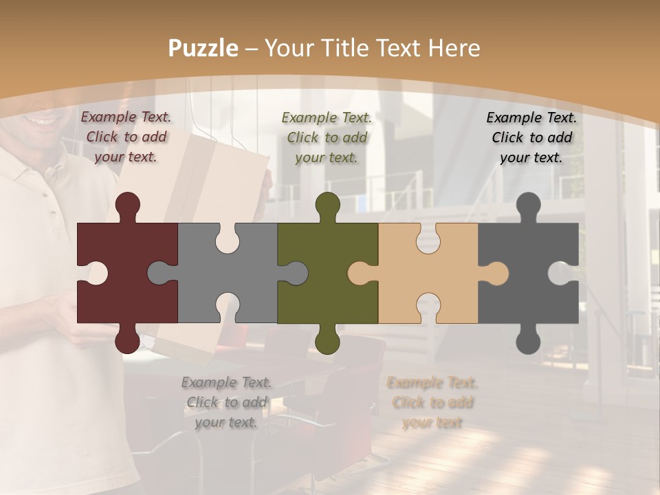 Male Delivery Studio PowerPoint Template