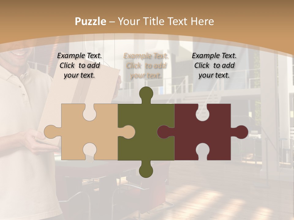 Male Delivery Studio PowerPoint Template